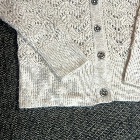 Cleo Women's Cream Cardigan Sweater sz XS - Picture 5 of 9
